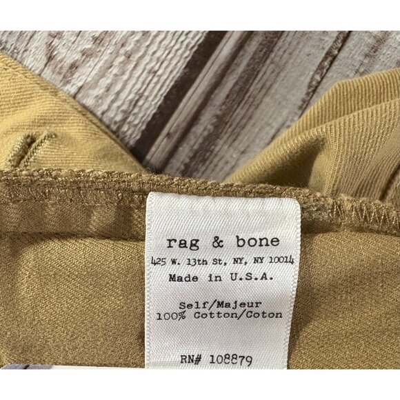 Rag And Bone cotton blade III Pants size 32 color dark khaki NWT made in USA - Picture 6 of 7